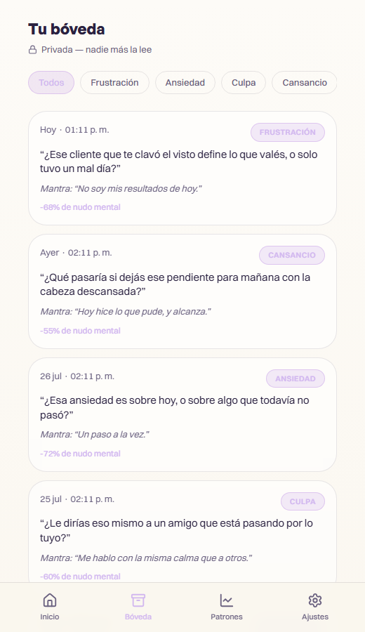 Tu bóveda privada